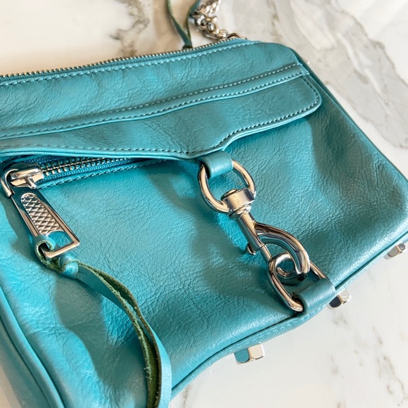 Rebecca Mincoff Mini M.A.C leather bag in Teal - Picture 3 of 5